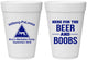 Personalized Bachelor Party 16 oz Foam Cups - Beer And Boobs | 40040