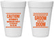 Personalized Bachelor Party 16 oz Foam Cups - Groom Rhymes Doom | 40042