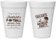 Personalized Bachelor Party 16 oz Foam Cups - Football | 40067