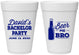 Personalized Bachelor Party 16 oz Foam Cups - Beer Me Bro | 40071