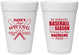 Personalized Bachelor Party 16 oz Foam Cups - Baseball | 40075