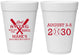 Personalized Bachelor Party 16 oz Foam Cups - Baseball | 40086