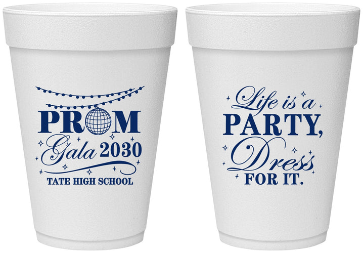 Personalized Prom 16 oz Foam Cups - Lifes A Party | 50002