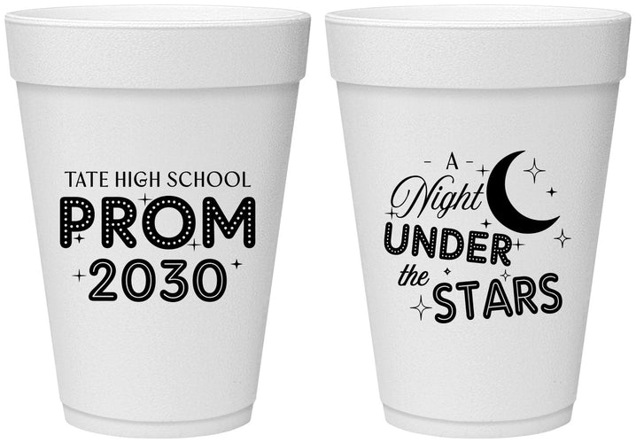 Personalized Prom 16 oz Foam Cups - A Night Under The Stars | 50004
