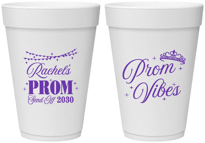 Personalized Prom 16 oz Foam Cups - Send Off | 50007