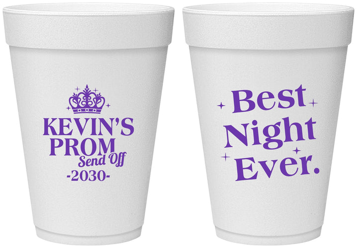 Personalized Prom 16 oz Foam Cups - Send Off | 50009