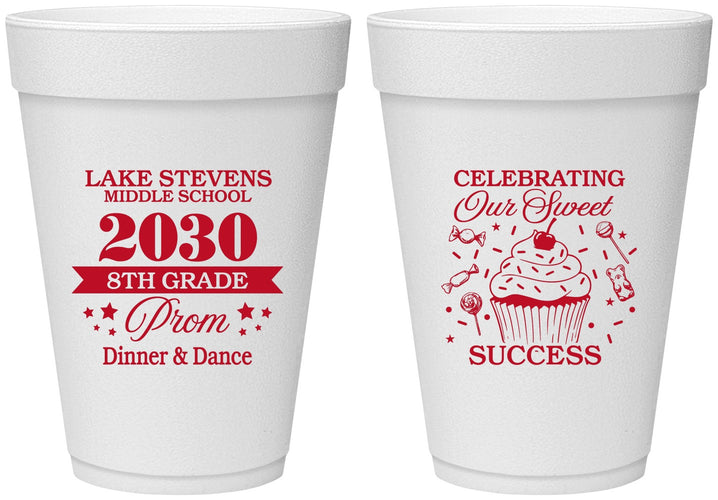 Personalized Prom 16 oz Foam Cups - 8th Grade Dance | 50013