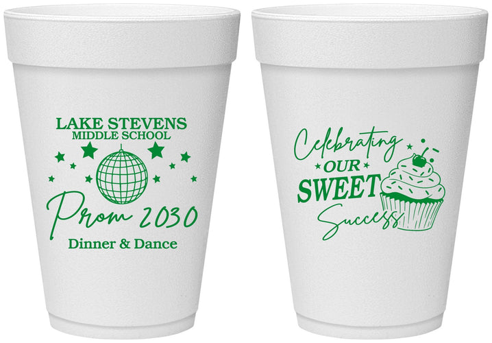 Personalized Prom 16 oz Foam Cups - Middle School Dance | 50014