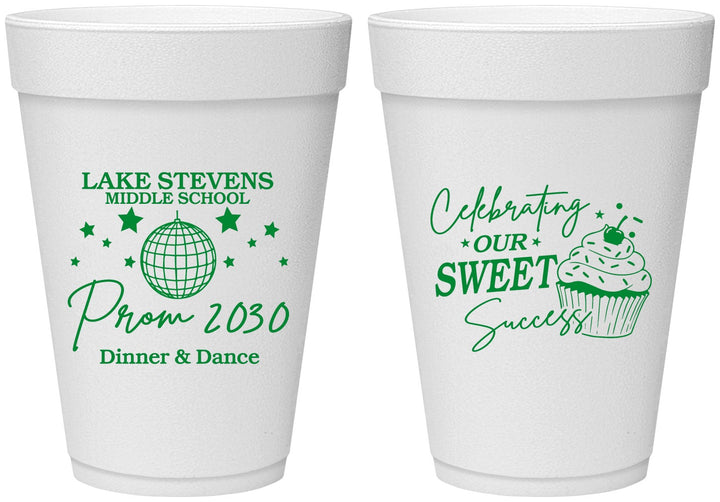 Personalized Prom 16 oz Foam Cups - Middle School Dance | 50014