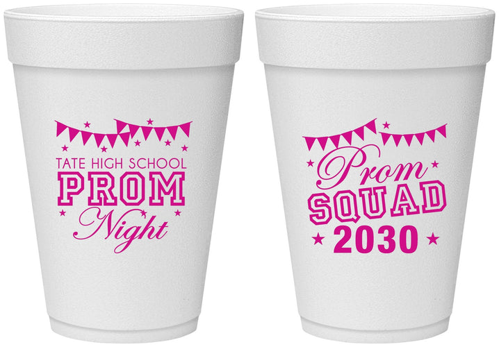 Personalized Prom 16 oz Foam Cups - Squad | 50015