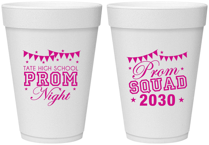Personalized Prom 16 oz Foam Cups - Squad | 50015