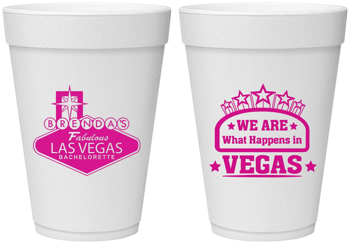 Personalized Bachelorette 16 oz Foam Cups - Las Vegas | 60016