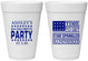 Personalized Bachelorette 16 oz Foam Cups - Star Spangled Hammered | 60025