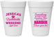 Personalized Bachelorette 16 oz Foam Cups - Something Borrowed | 60028