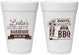 Personalized Bachelorette 16 oz Foam Cups - Boots Bouquets Bbq | 60035