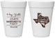 Personalized Bachelorette 16 oz Foam Cups - Texas Cowgirl | 60041