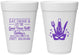 Personalized Bachelorette 16 oz Foam Cups - Mardi Gras | 60057