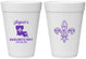 Personalized Bachelorette 16 oz Foam Cups - Mardi Gras | 60062