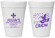 Personalized Bachelorette 16 oz Foam Cups - Mardi Gras I Do Crew | 60063