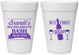 Personalized Bachelorette 16 oz Foam Cups - Wine | 60099