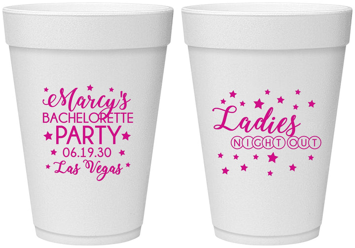 Personalized Bachelorette 16 oz Foam Cups - Ladies Night Out | 60101