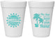 Personalized Bachelorette 16 oz Foam Cups - Sun Sand Drink Hand | 60114