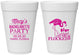 Personalized Bachelorette 16 oz Foam Cups - Lets Get Flocked Up | 60143