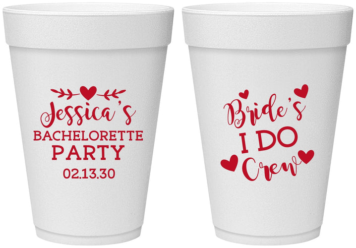 Personalized Bachelorette 16 oz Foam Cups - Brides I Do Crew | 60159
