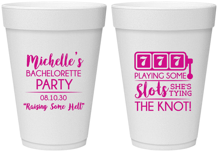 Personalized Bachelorette 16 oz Foam Cups - Las Vegas | 60195