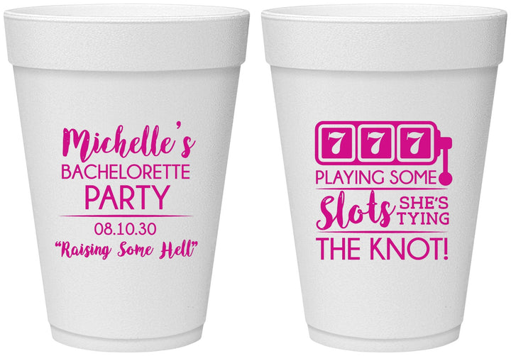 Personalized Bachelorette 16 oz Foam Cups - Las Vegas | 60195