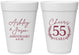 Personalized Anniversary 16 oz Foam Cups - Cheers To 55 Years | 80008