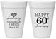 Personalized Anniversary 16 oz Foam Cups - 60th Wedding | 80019