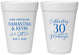 Personalized Anniversary 16 oz Foam Cups - 30 Years Of Marriage | 80033