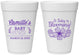 Personalized Baby Shower 16 oz Foam Cups - Blooming | 90009