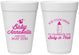 Personalized Baby Shower 16 oz Foam Cups - Drink Baby In Pink | 90014