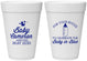 Personalized Baby Shower 16 oz Foam Cups - Booze Baby In Blue | 90015