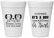 Personalized Baby Shower 16 oz Foam Cups - Twins Boy And Girl | 90026