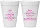 Personalized Baby Shower 16 oz Foam Cups - Cheers Bottle | 90031