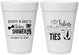 Personalized Baby Shower 16 oz Foam Cups - Gender Reveal Tutus Or Ties | 90033