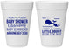 Personalized Baby Shower 16 oz Foam Cups - Mermaid On Her Way | 90044