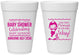 Personalized Baby Shower 16 oz Foam Cups - Mermaid On Her Way | 90046