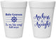 Personalized Baby Shower 16 oz Foam Cups - Nautical Anchors Aweigh | 90054
