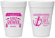 Personalized Baby Shower 16 oz Foam Cups - Anchors Aweigh Little Girl | 90056
