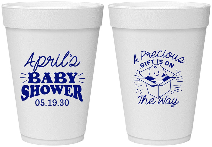 Personalized Baby Shower 16 oz Foam Cups - Precious Gift | 90057