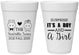 Personalized Baby Shower 16 oz Foam Cups - Gender Reveal Boy Or Girl | 90064