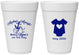 Personalized Baby Shower 16 oz Foam Cups - Nautical Anchors Aweigh | 90083