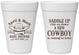 Personalized Baby Shower 16 oz Foam Cups - New Cowboy | 90104