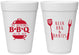 Personalized Baby Shower 16 oz Foam Cups - Beers Bbq Babies | 90112