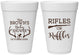 Personalized Baby Shower 16 oz Foam Cups - Rifles Or Ruffles | 90122