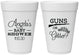 Personalized Baby Shower 16 oz Foam Cups - Guns Or Glitter | 90130